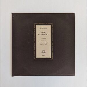 Wanda Landowska - Great Recordings Of The Century - J.S. Bach - VG+